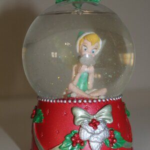 VTG 2004 Tinkerbell Christmas Holiday Snow Globe Light Up Disney Store Exclusive